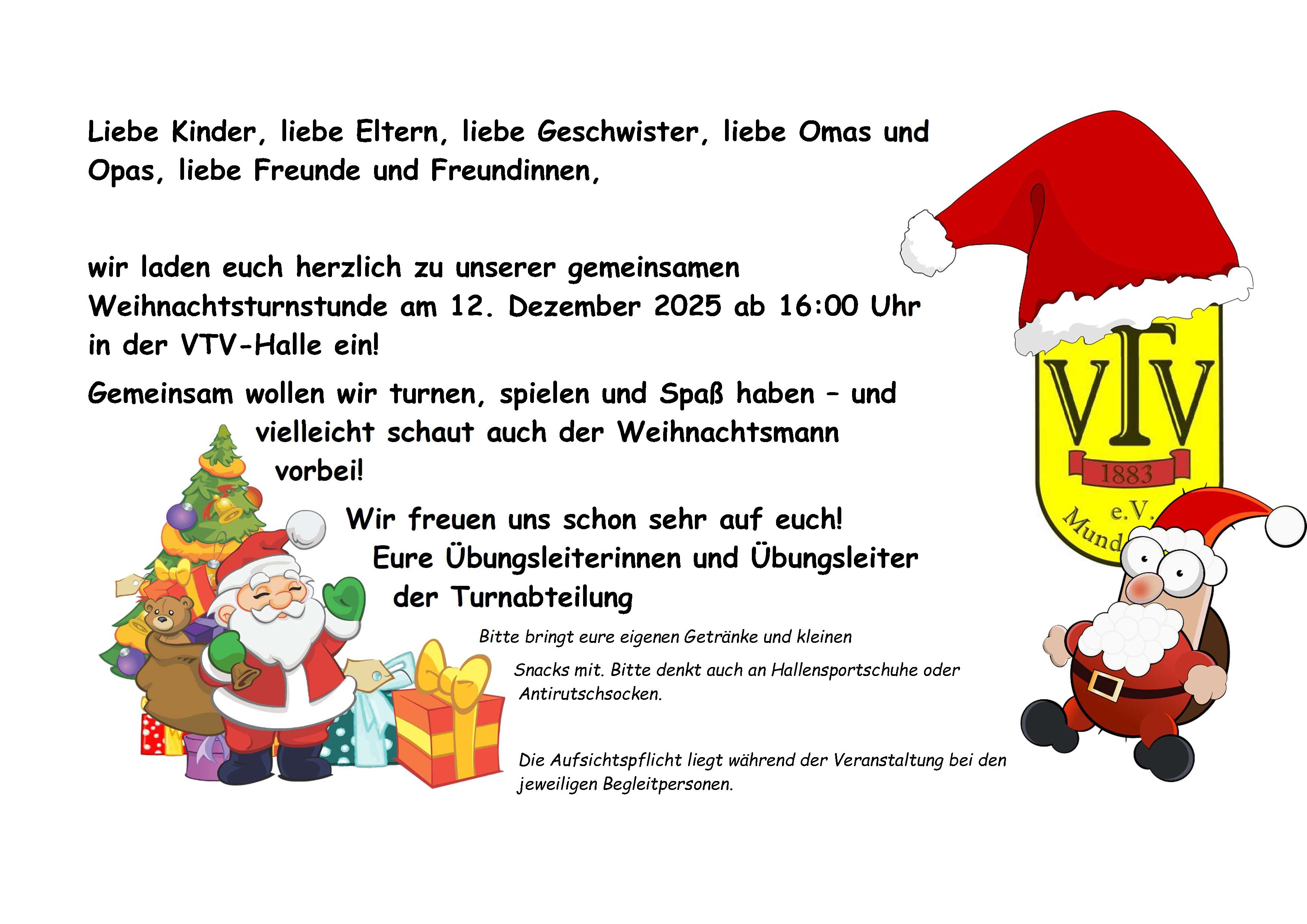 Weihnachtsturnstunde 2025